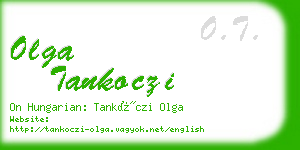 olga tankoczi business card
